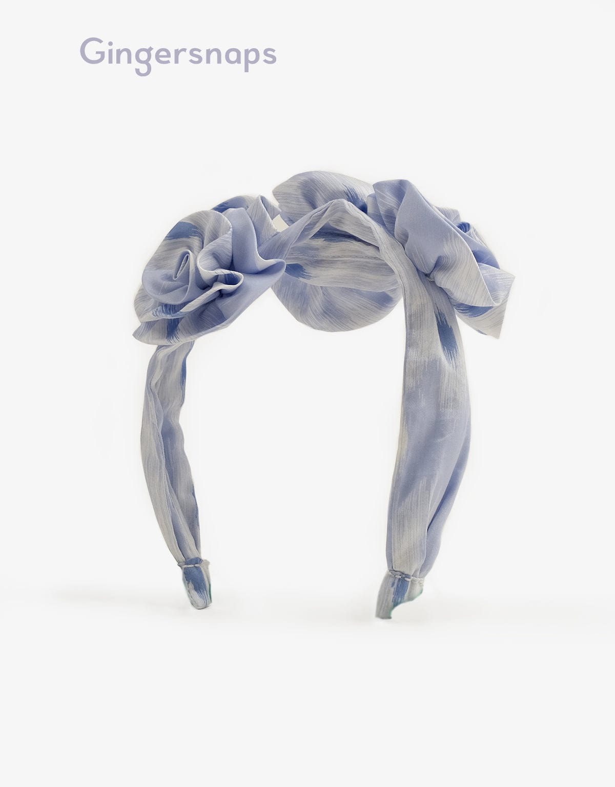 جينجرسنابس طوق شعر على شكل ورد بناتي أزرق