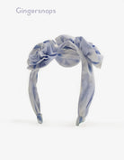 جينجرسنابس طوق شعر على شكل ورد بناتي أزرق