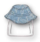 جينجرسنابس قبعة بناتي مكشكشة مشجرة الأزرق والزهري