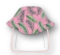 جينجرسنابس قبعة بناتي بنقشة أوراق الشجر متعدد الألوان