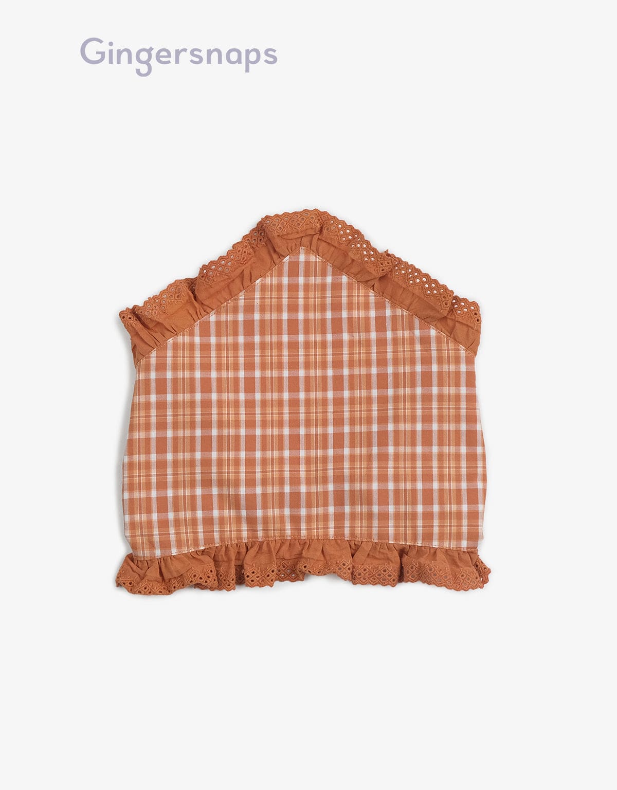 جينجرسنابس ربطة رأس مربعات مكشكشة بناتي بني