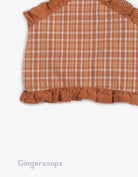 جينجرسنابس ربطة رأس مربعات مكشكشة بناتي بني