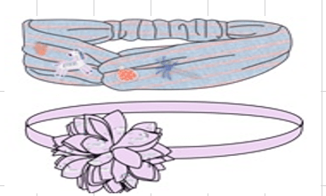 جينجرسنابس طوق شعر بناتي وردة متعدد الألوان