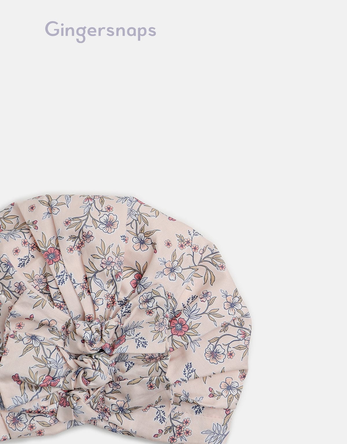 جينجرسنابس بونيه مشجر بفيونكة بناتي أطفال وردي