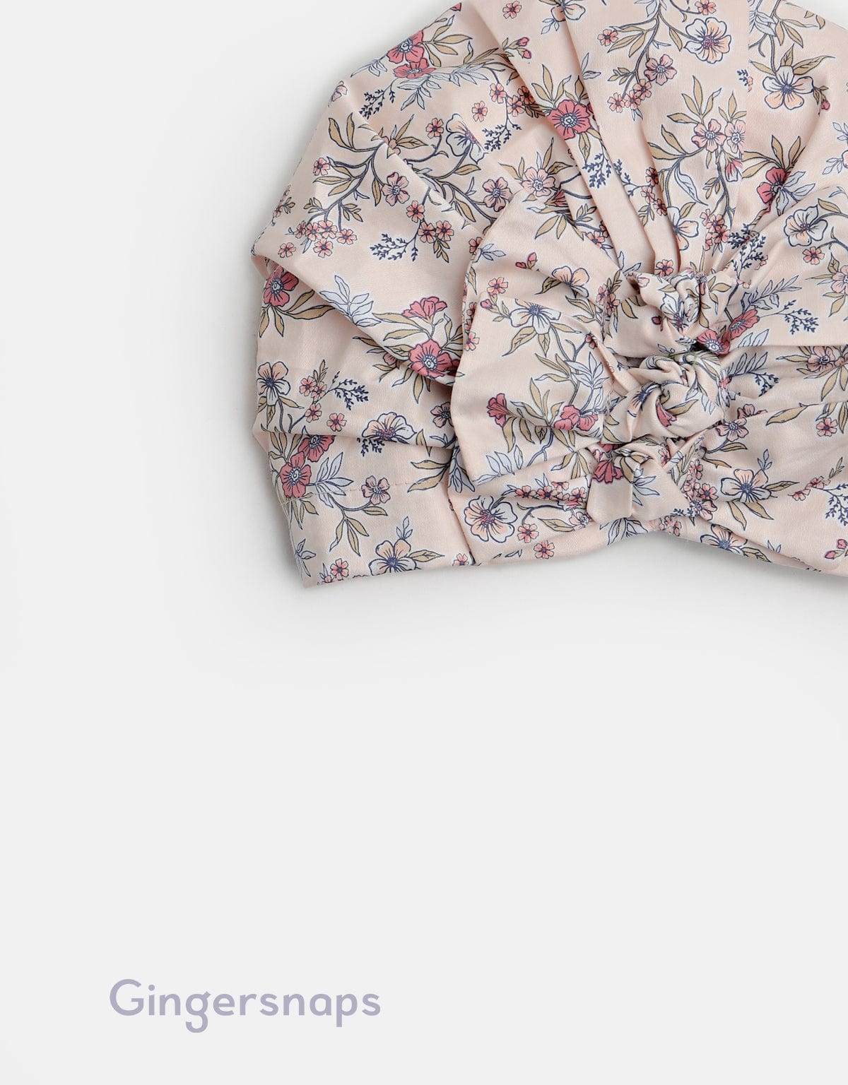 جينجرسنابس بونيه مشجر بفيونكة بناتي أطفال وردي