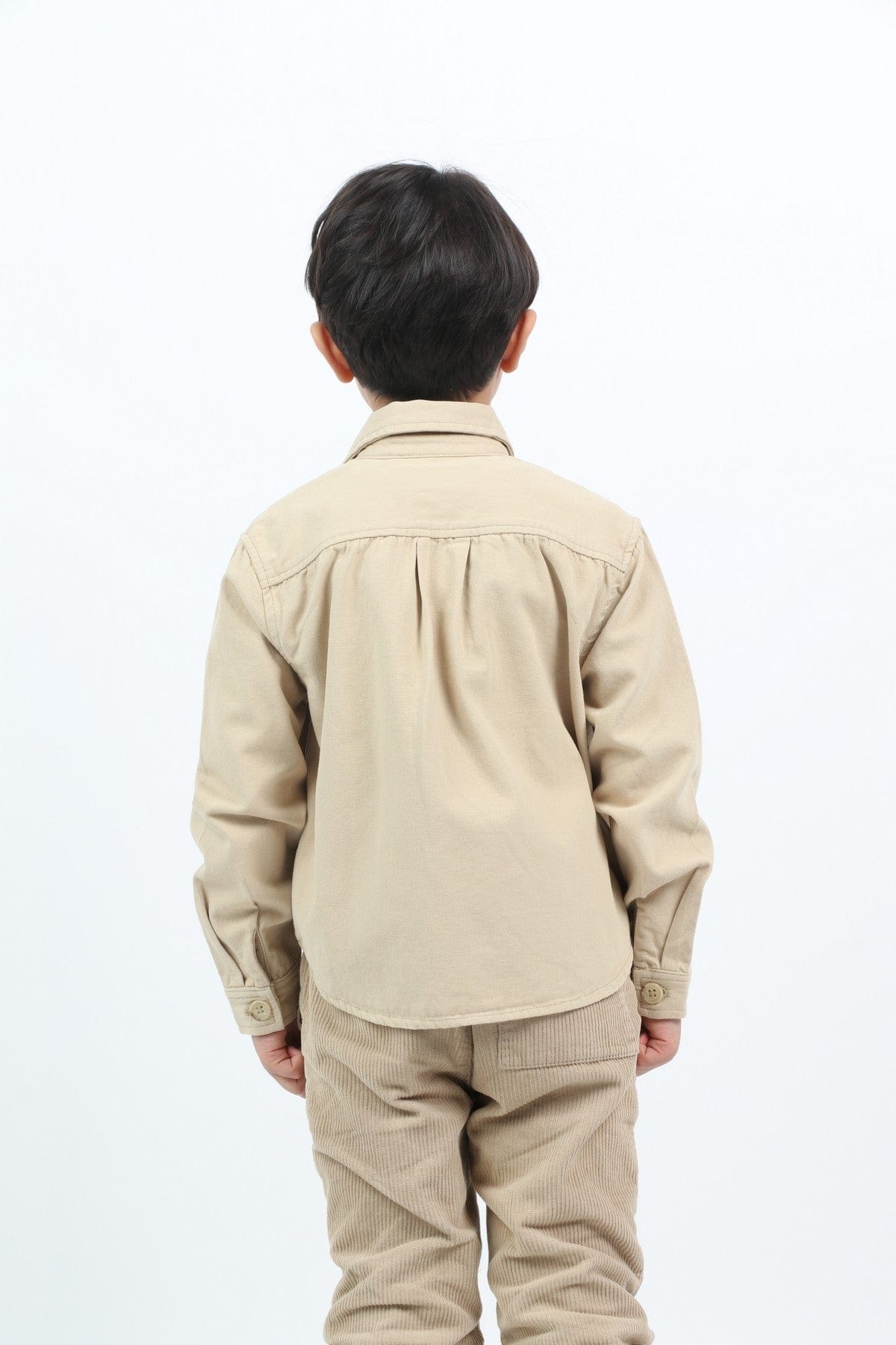 جينجرسنابس سترة خفيفة بأزرار أمامية وجيوب كم طويل أولادي رضع بيج