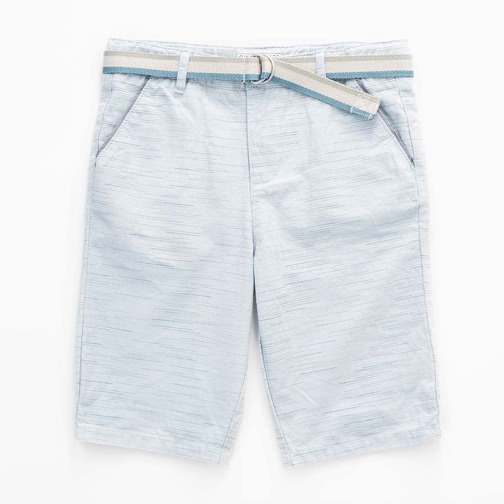 جينجرسنابس شورت ولادي مخطط بالعرض أزرق خفيف