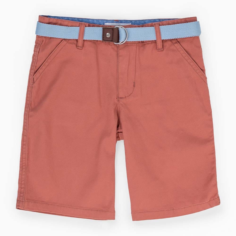 جينجرسنابس شورت ولادي منسوج سادة قرمزي