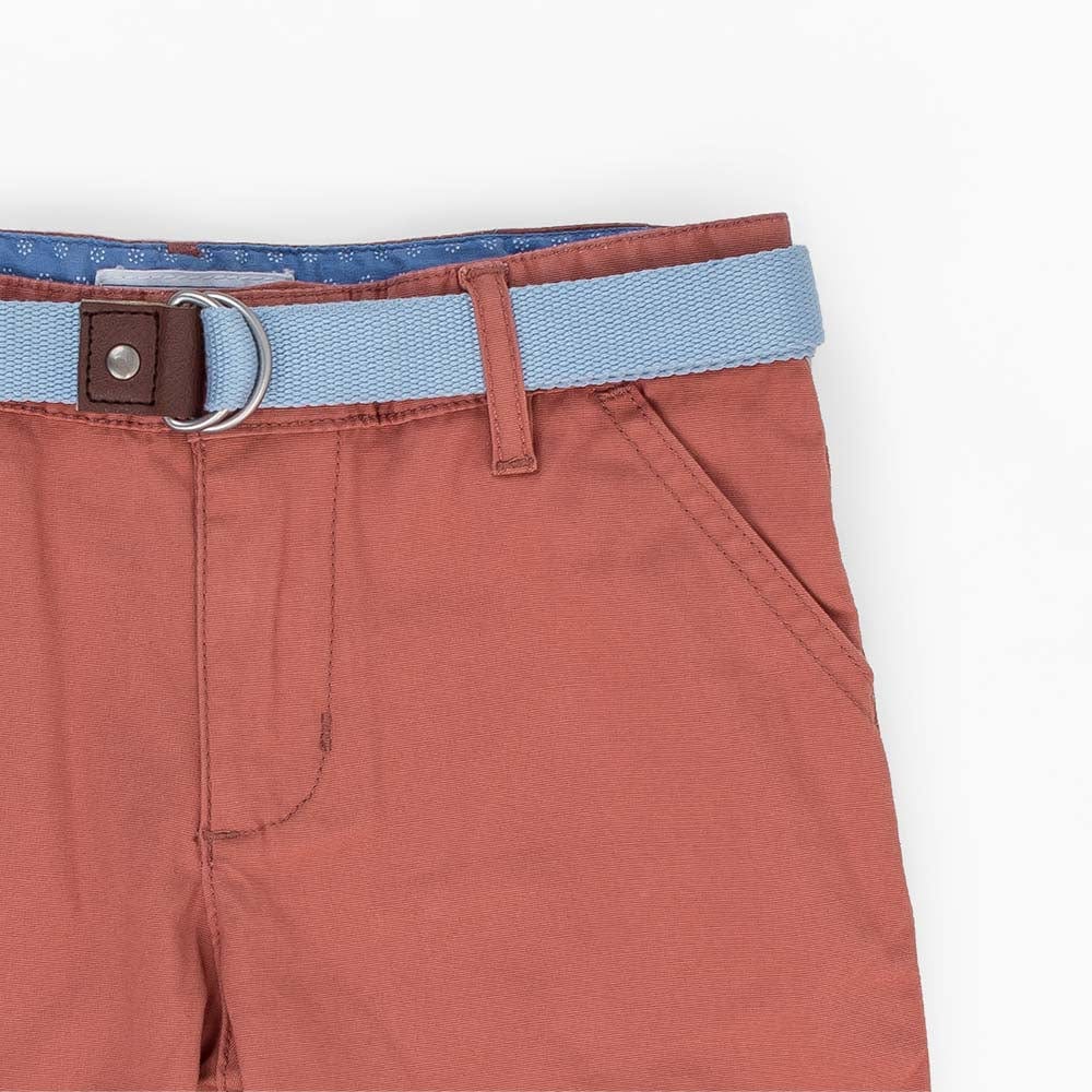 جينجرسنابس شورت ولادي منسوج سادة قرمزي