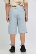 جينجرسنابس شورت ولادي طويل مع ثنية أزرق فاتح