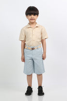 جينجرسنابس شورت ولادي طويل مع ثنية أزرق فاتح