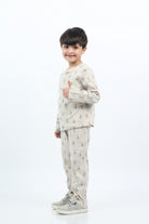 جينجرسنابس بيجامة اولاد رضع مزينة بطبعة بني