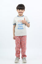 جينجرسنابس بيجامة ولادي بنطلون منقوش وتيشيرت نص كم متعدد الألوان