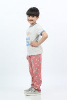 جينجرسنابس بيجامة اولاد رضع صيفي بطبعة أطباق طائرة متعدد الألوان