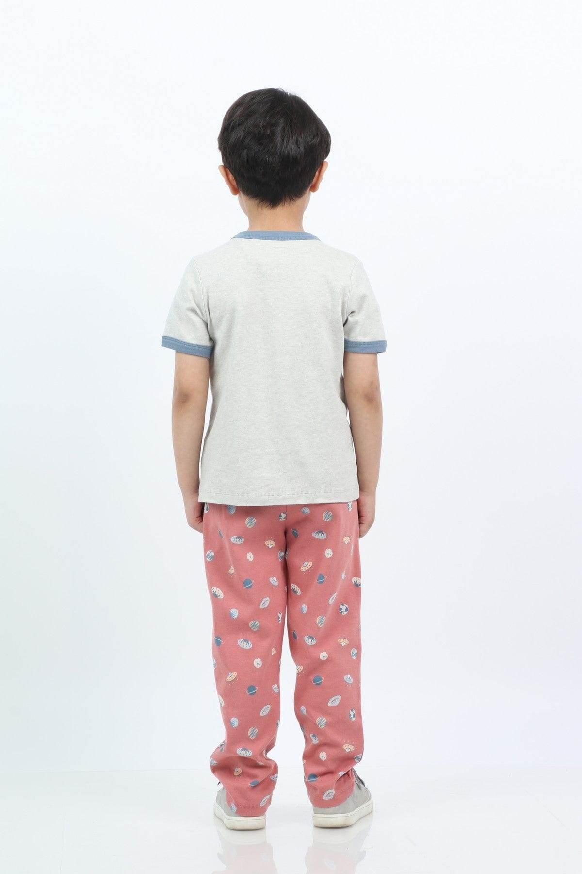 جينجرسنابس بيجامة اولاد رضع صيفي بطبعة أطباق طائرة متعدد الألوان