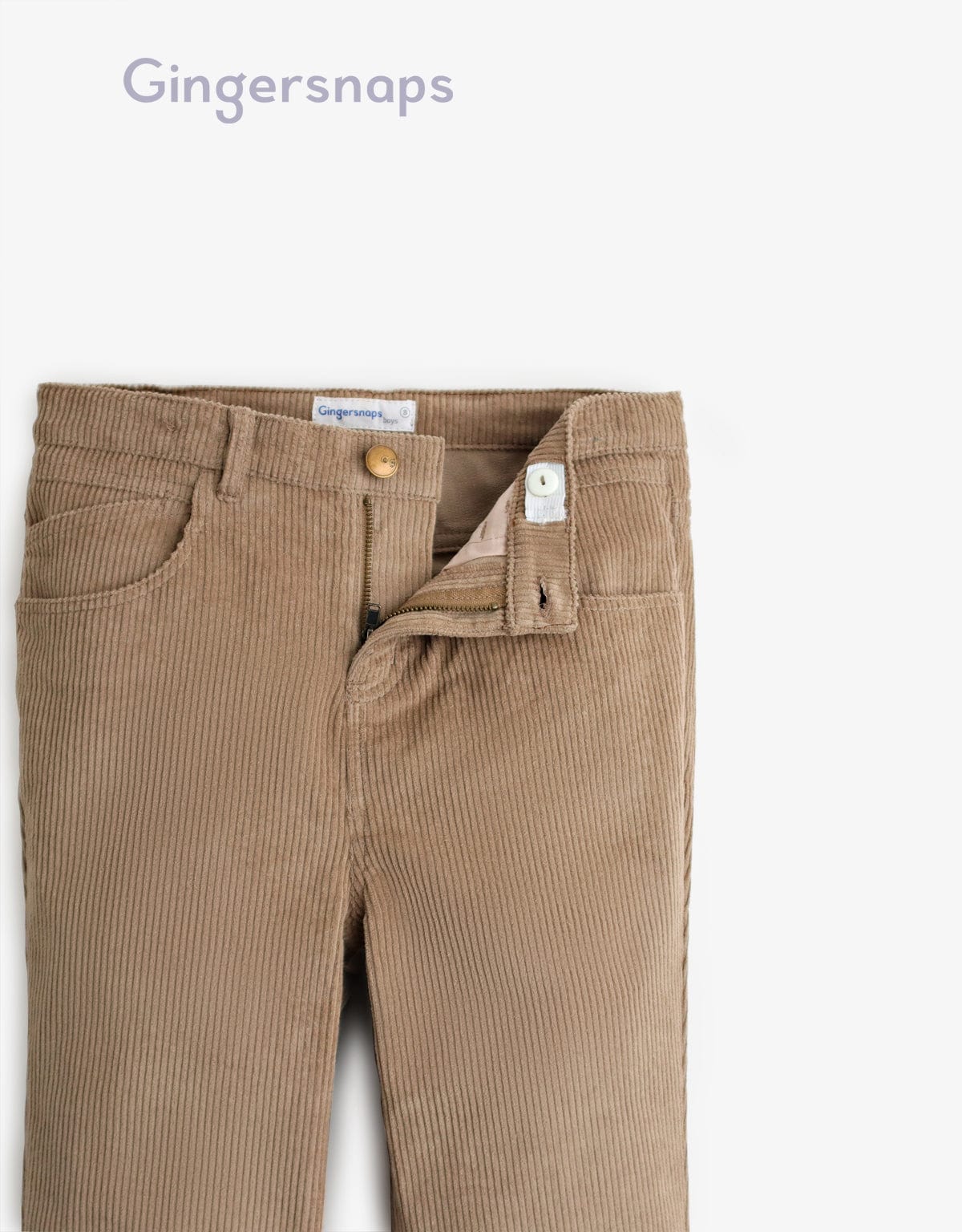 جينجرسنابس بنطلون أطفال أولادي مضلع - بني
