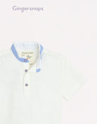 جينجرسنابس تيشيرت بولو سادة بنص رقبة جينز ولادي أوف وايت