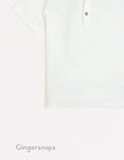 جينجرسنابس تيشيرت بولو سادة بنص رقبة جينز ولادي أوف وايت