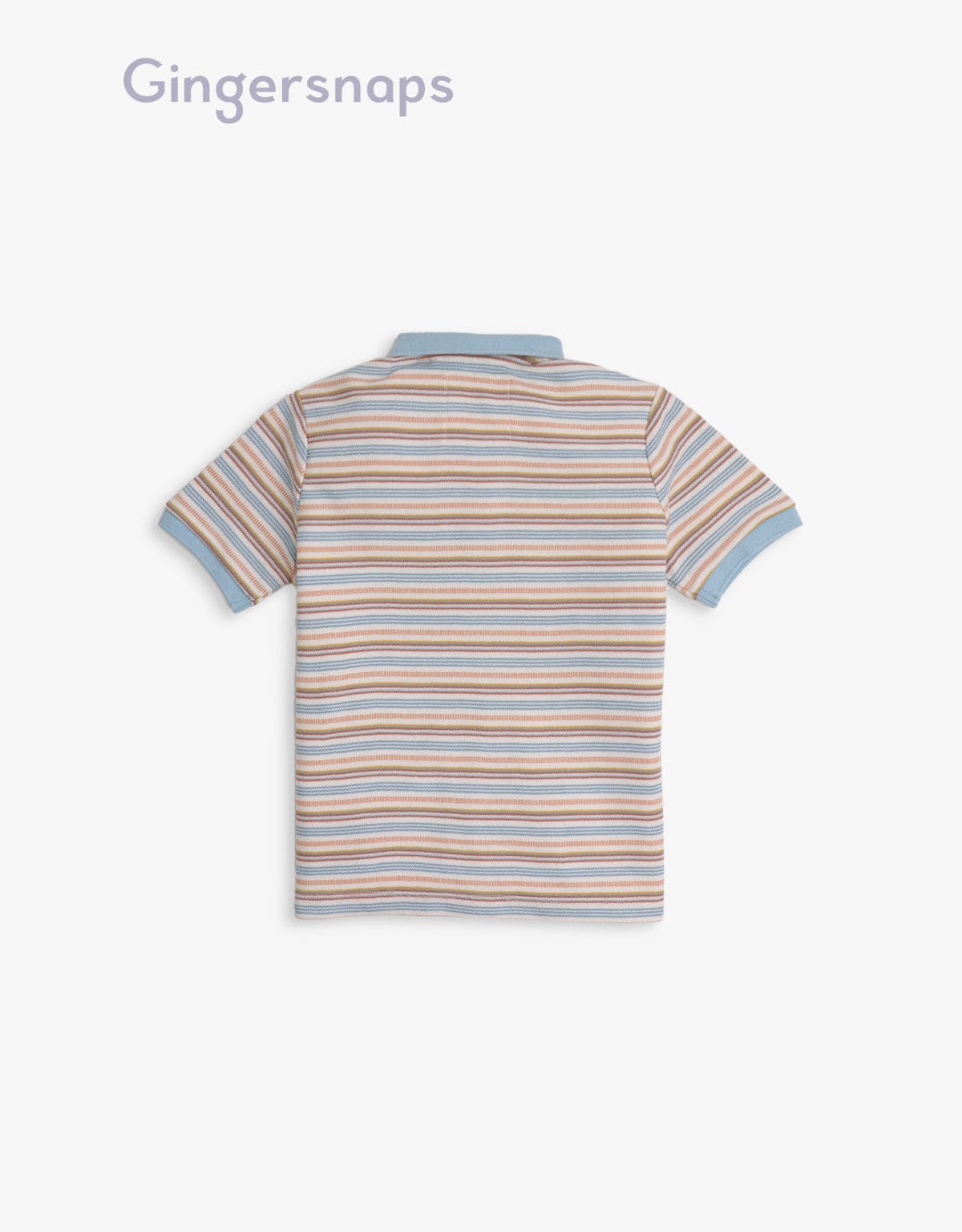 جينجرسنابس تيشيرت أولادي نص كم مخطط بالعرض ألوان متعدد الألوان