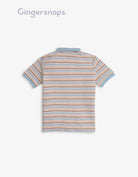 جينجرسنابس تيشيرت أولادي نص كم مخطط بالعرض ألوان متعدد الألوان