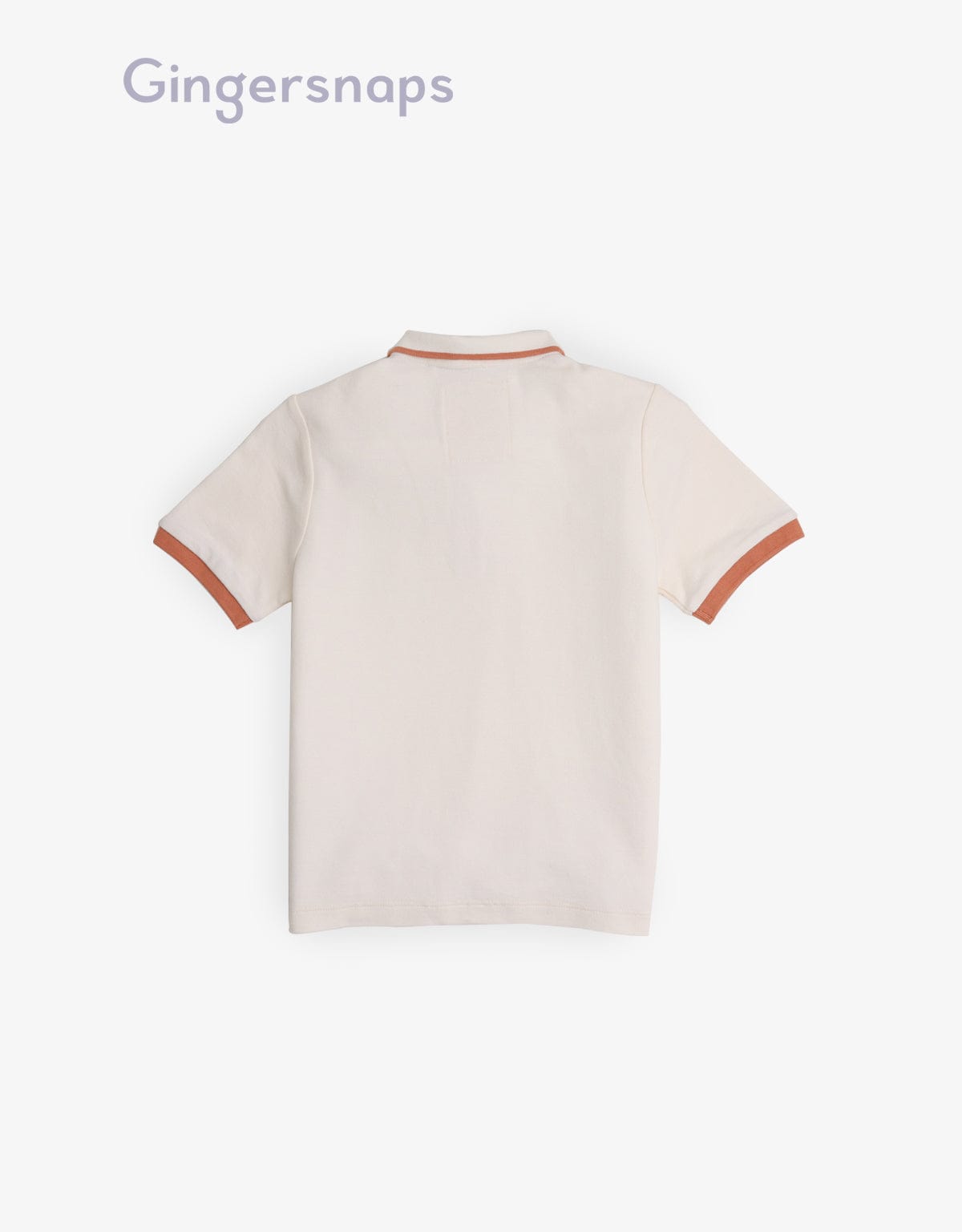 جينجرسنابس تيشيرت سادة بأزرار أمامية كم قصير أولادي أبيض