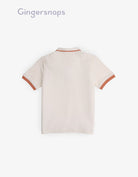 جينجرسنابس تيشيرت سادة بأزرار أمامية كم قصير أولادي أبيض