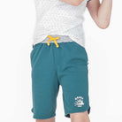 جينجرسنابس شورت ولادي سادة برباط على الخصر طويل أخضر/رمادي