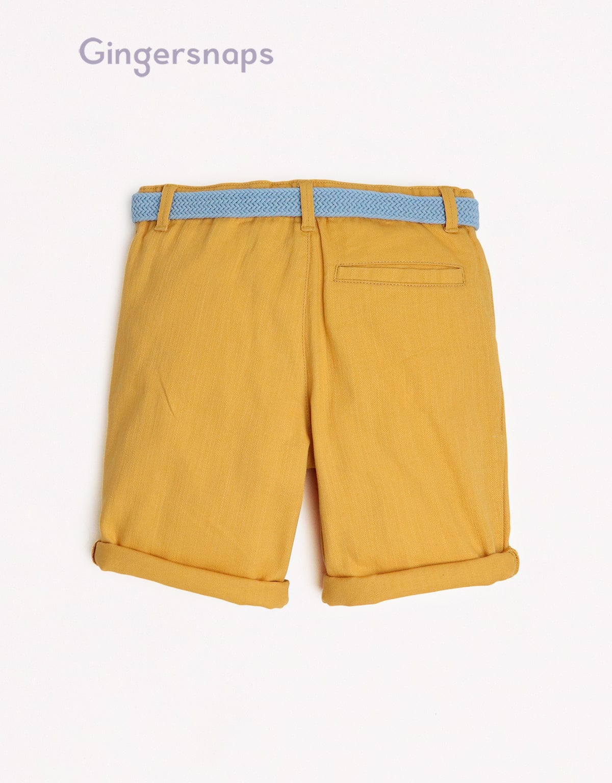 جينجرسنابس شورت ولادي سادة مخطط شفاف بني ذهبي