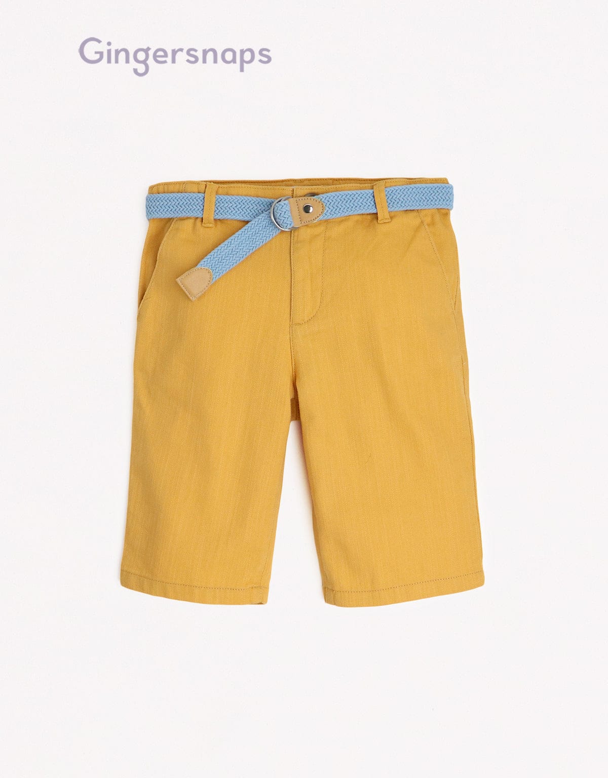 جينجرسنابس شورت ولادي سادة مخطط شفاف بني ذهبي