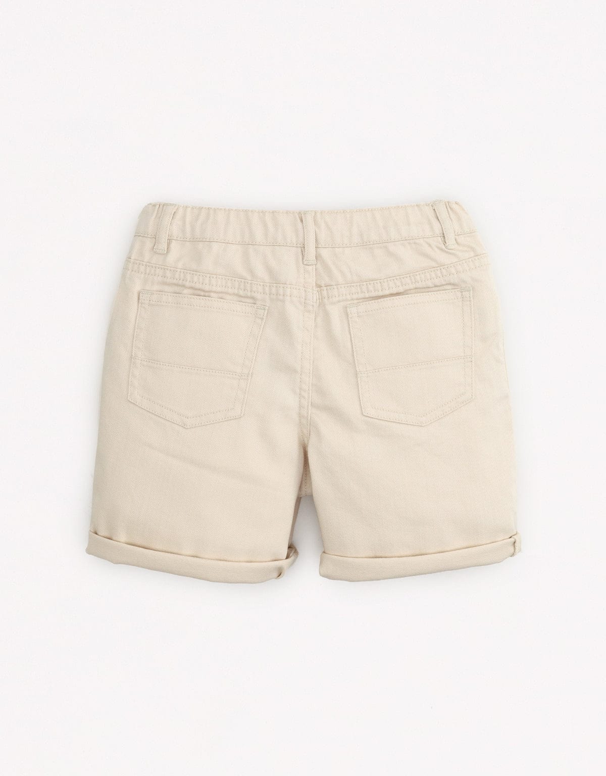 جينجرسنابس شورت ولادي سادة برباط منقوش البيج