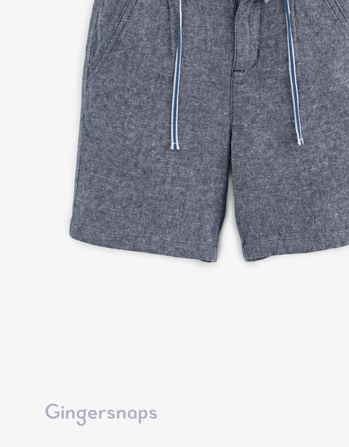 جينجرسنابس شورت ولادي منقوش بربطة مخططة أزرق