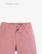 جينجرسنابس شورت ولادي سادة بجيوب جانبية وردي