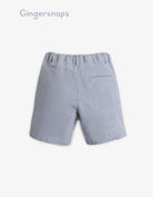 جينجرسنابس شورت ولادي سادة بربطة مخططة أزرق