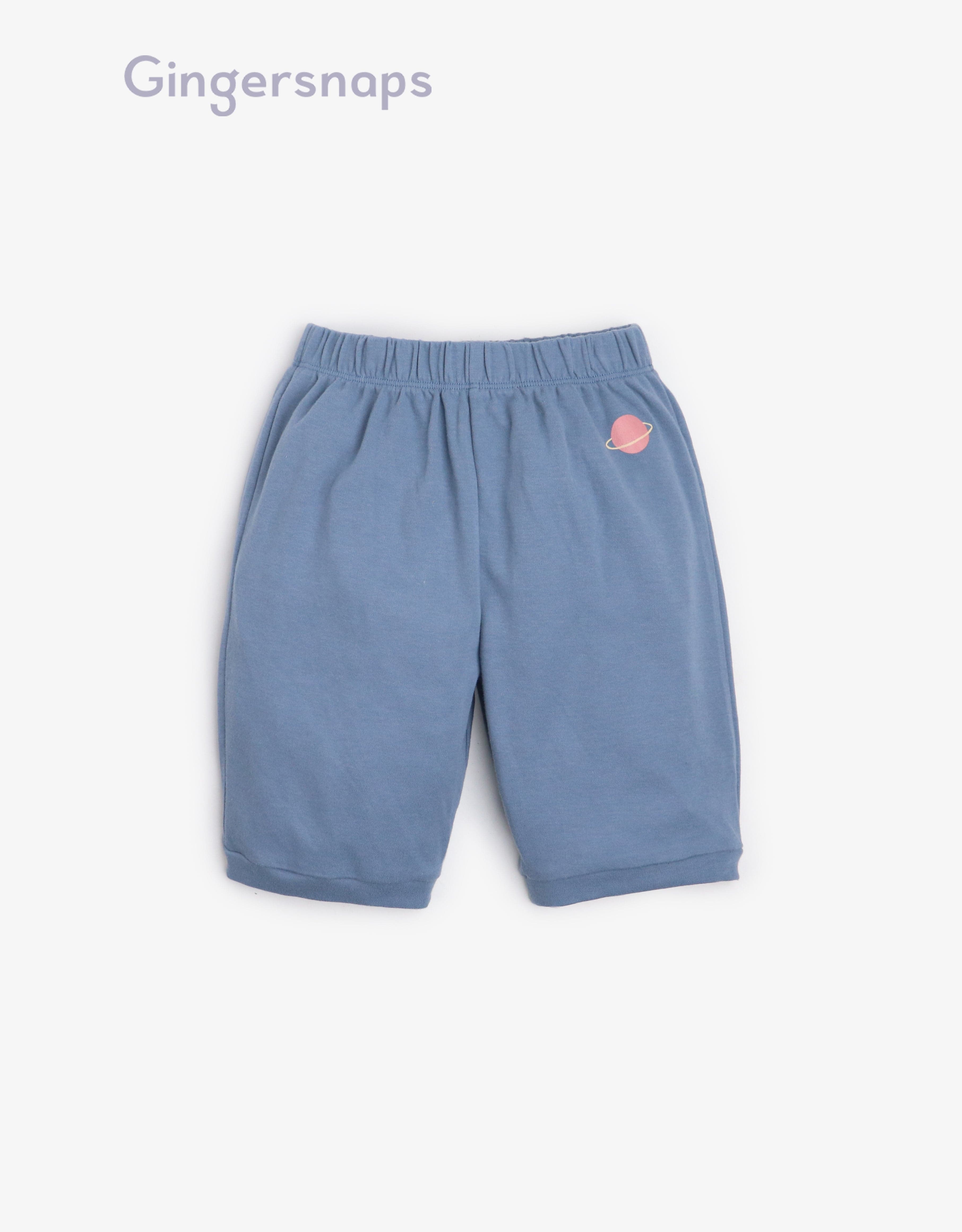 جينجرسنابس شورت ولادي قطن سادة أزرق