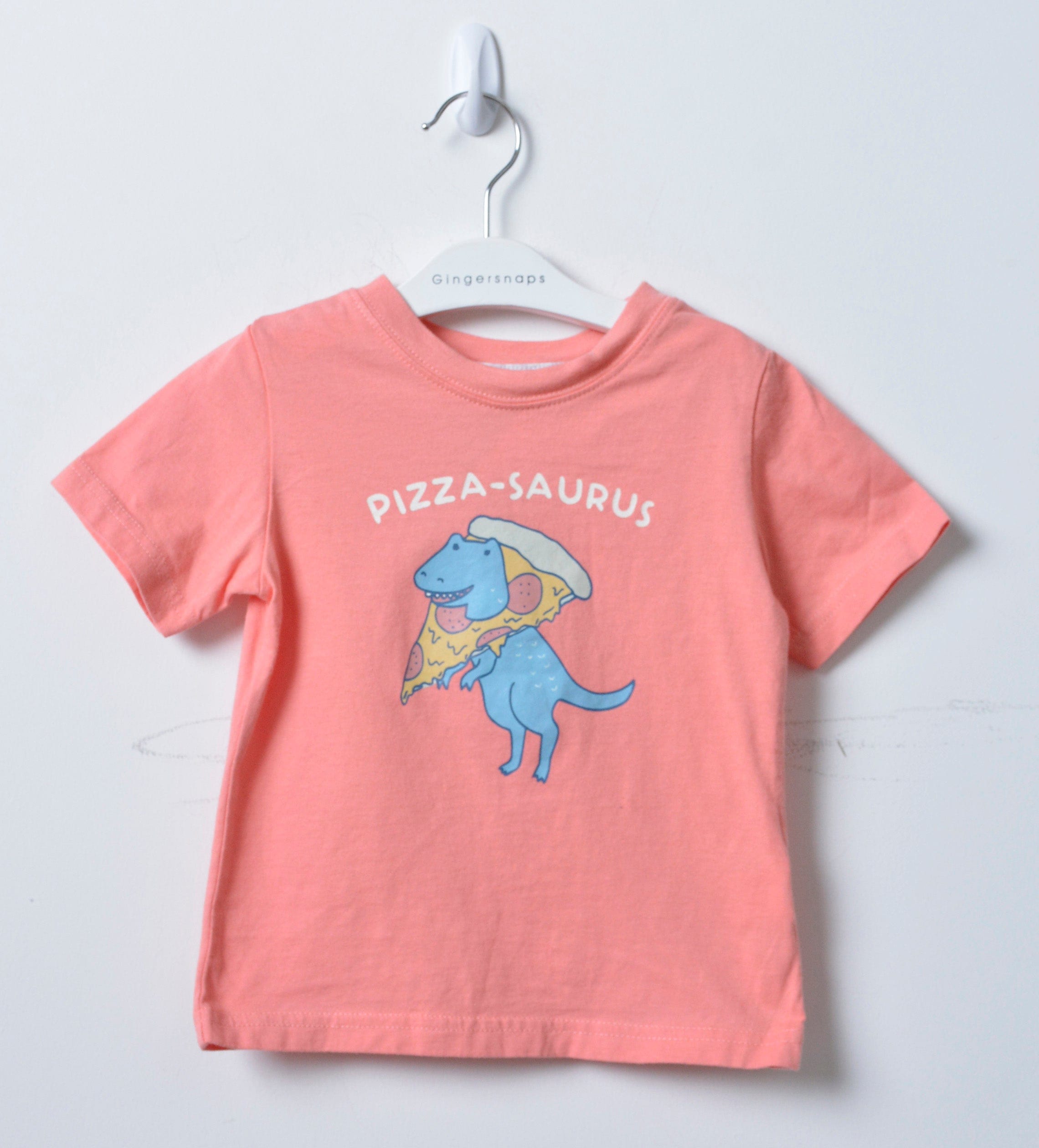 جينجرسنابس تي شيرت قطن أولادي بطبعة علي الصدر مرجاني محترق