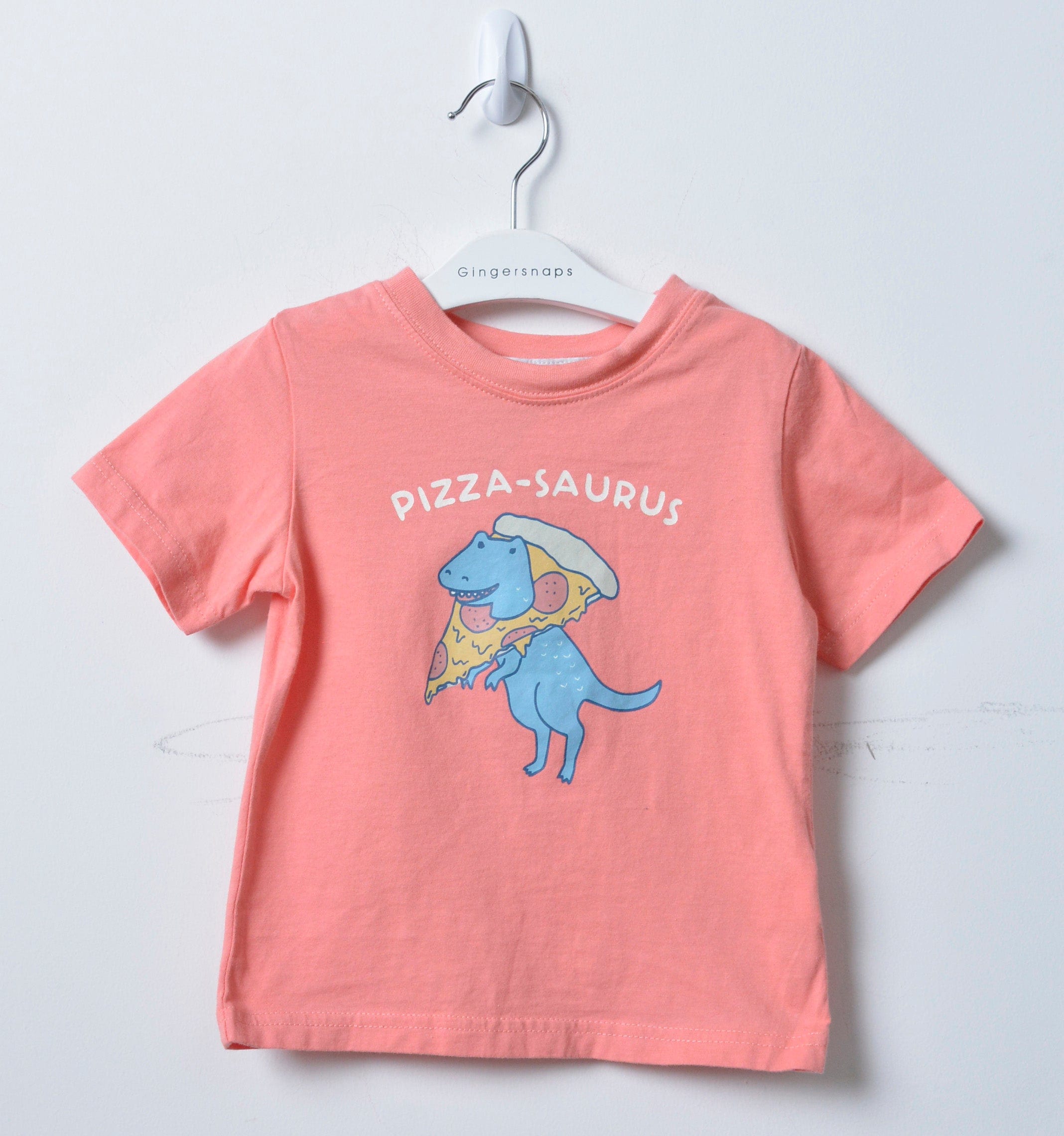 جينجرسنابس تي شيرت قطن أولادي بطبعة علي الصدر مرجاني محترق