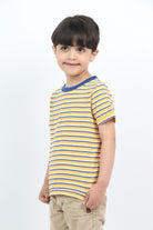 جينجرسنابس تي شيرت ولادي مخطط بالعرض متعدد الألوان