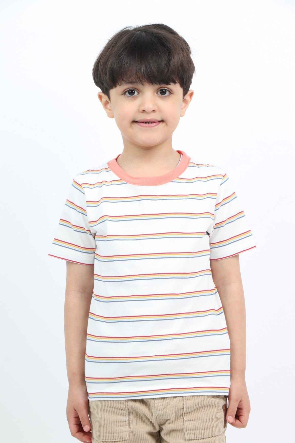 جينجرسنابس تي شيرت ولادي نص كم متعدد الألوان