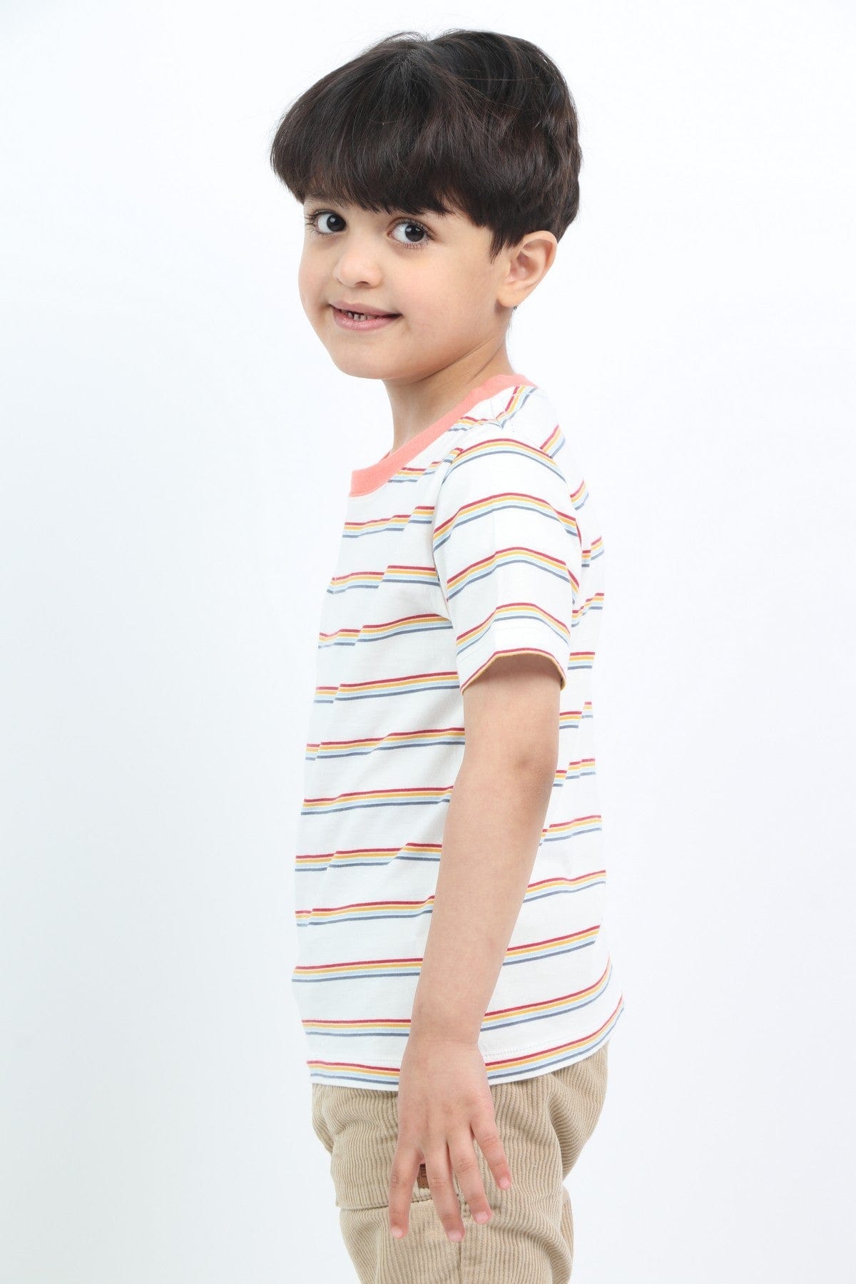 جينجرسنابس تي شيرت ولادي نص كم متعدد الألوان