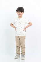 جينجرسنابس تي شيرت ولادي منقوش نص كم أصفر