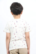 جينجرسنابس تي شيرت ولادي منقوش نص كم أصفر