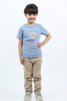 جينجرسنابس تي شيرت ولادي مطبوع بكم قصير أزرق