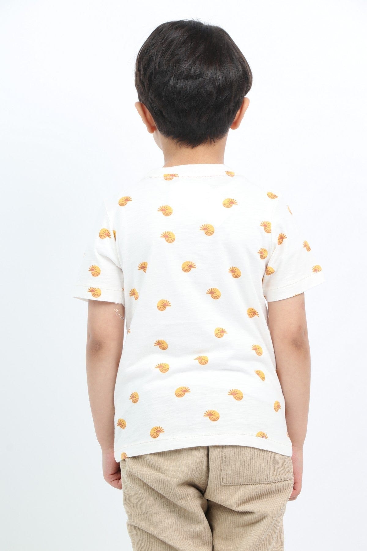 جينجرسنابس تي شيرت ولادي بطبعة شمس أصفر