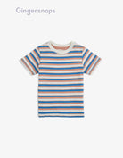 جينجرسنابس تي شيرت ولادي بخطوط عريضة أزرق