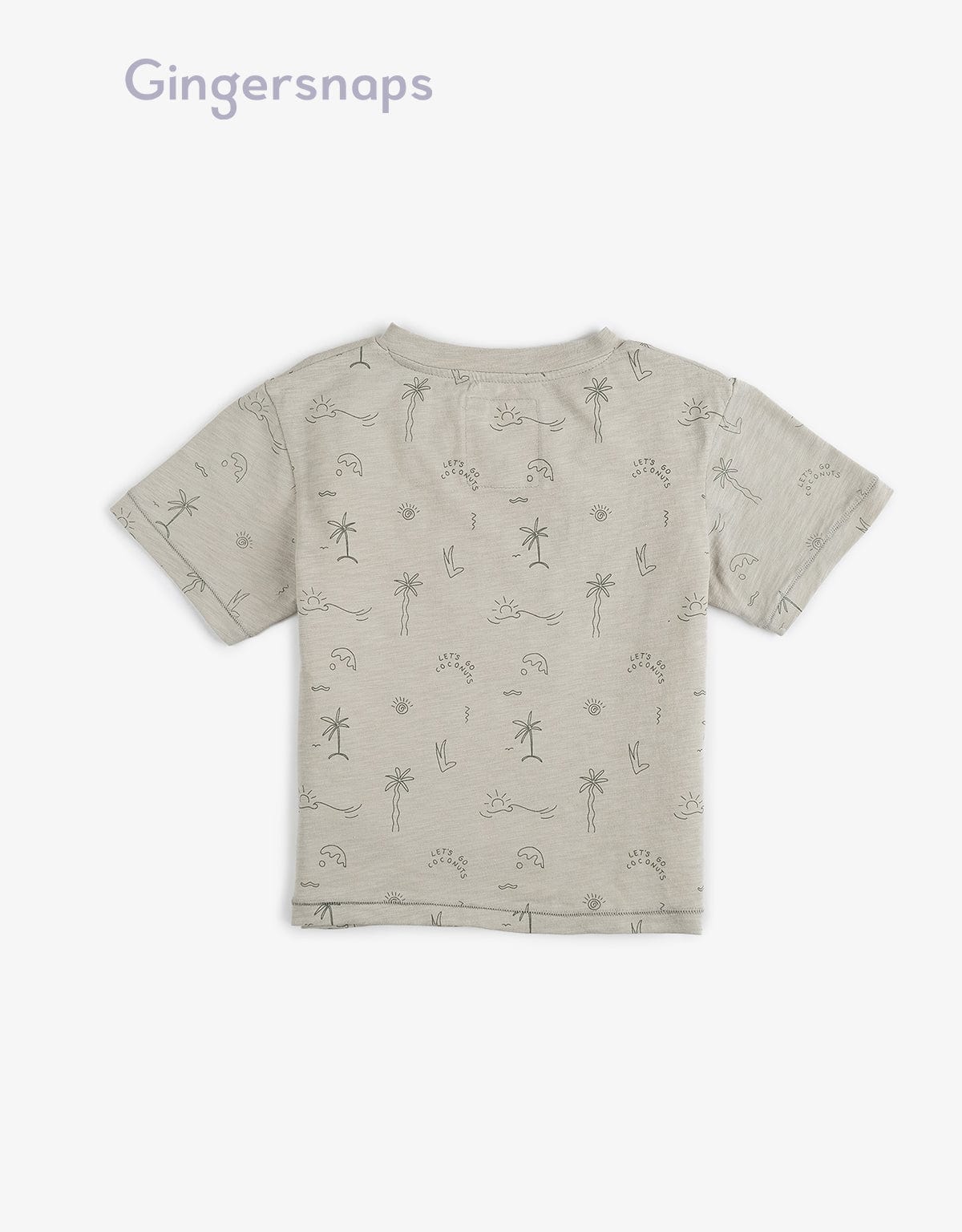 جينجرسنابس تي شيرت ولادي بطبعة أشجار أخضر