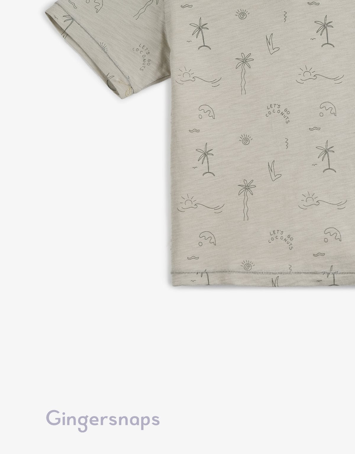 جينجرسنابس تي شيرت ولادي بطبعة أشجار أخضر