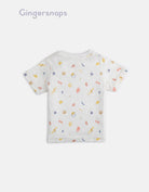 جينجرسنابس تي شيرت ولادي منقوش بكم قصير أبيض