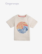 جينجرسنابس تي شيرت ولادي بطبعة دائرية وردي