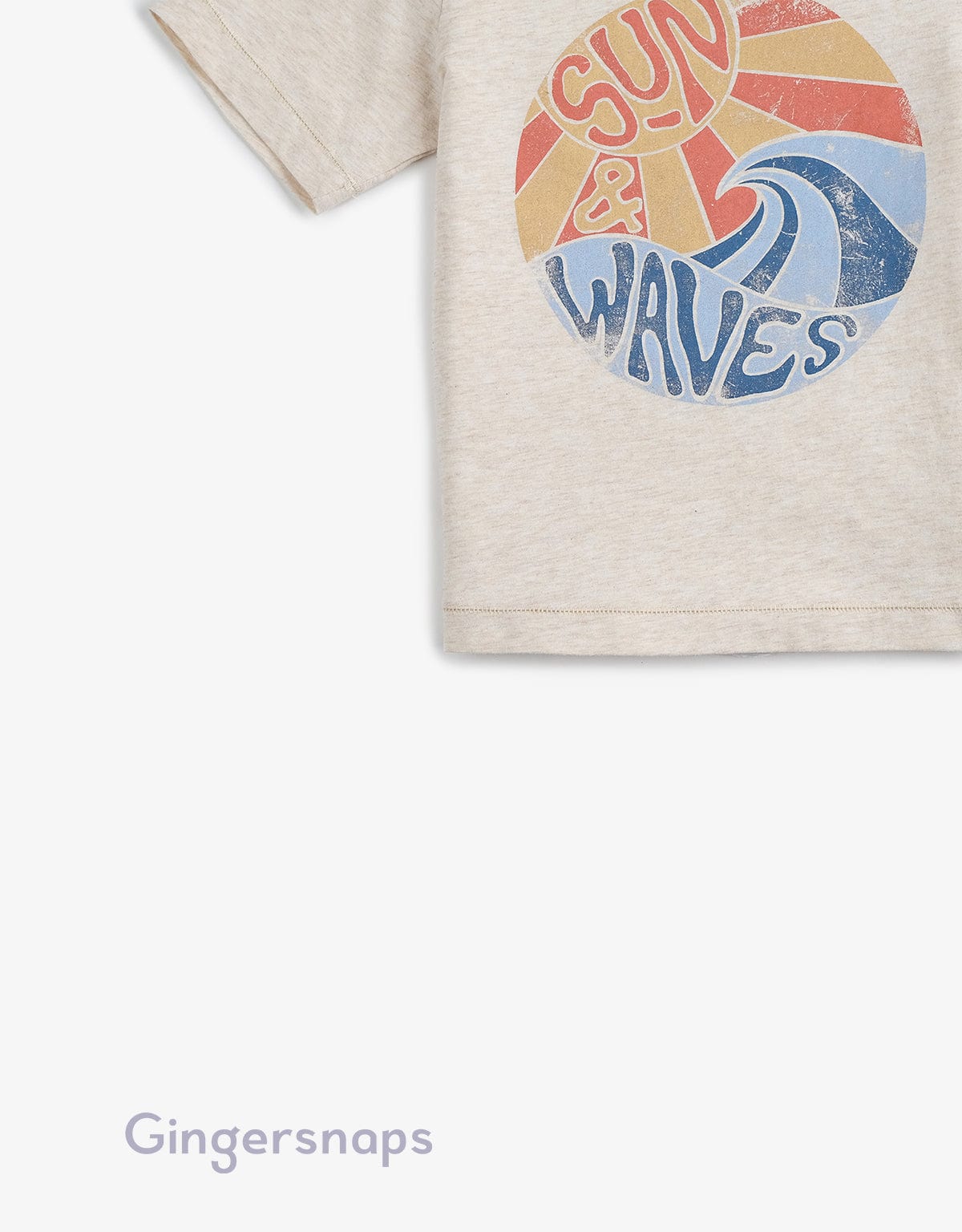 جينجرسنابس تي شيرت ولادي بطبعة دائرية وردي