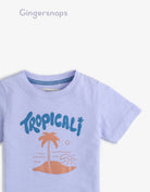 جينجرسنابس تي شيرت ولادي بطبعة أمامية بنفسجي